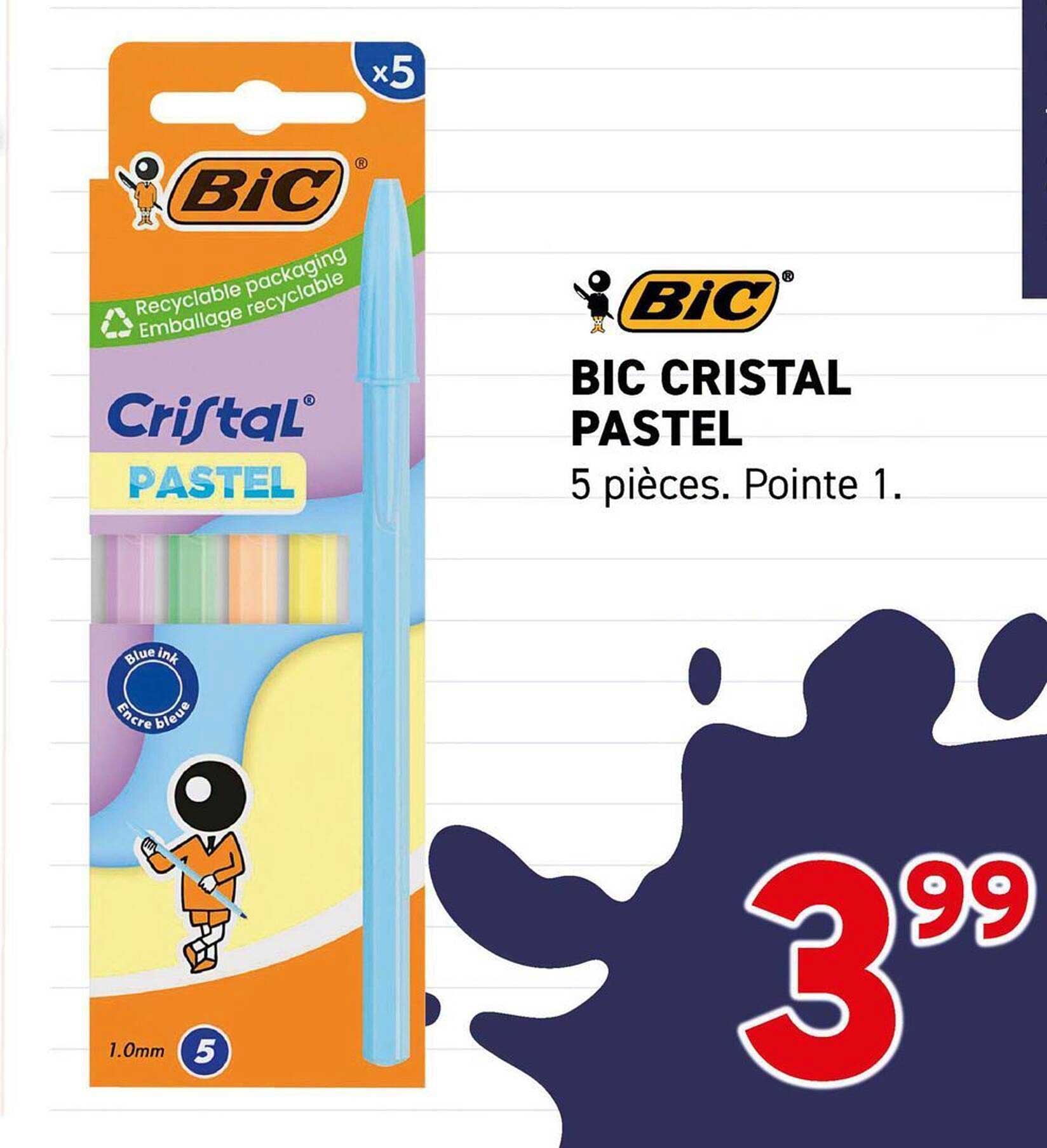 BIC CRISTAL PASTEL
