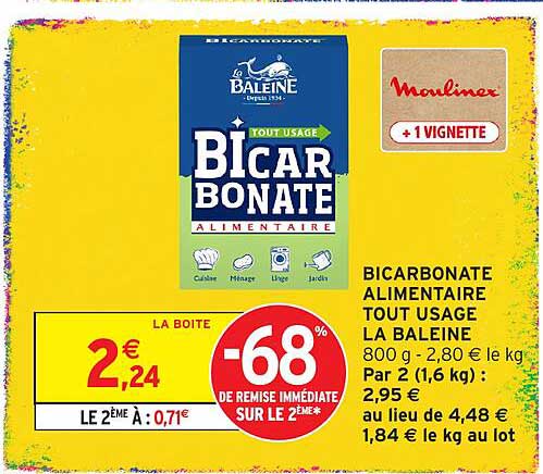 BICARBONATE ALIMENTAIRE TOUT USAGE LA BALEINE 800 g