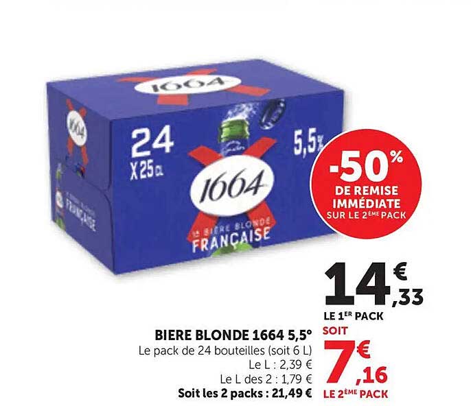 BIERE BLONDE 1664 5,5°