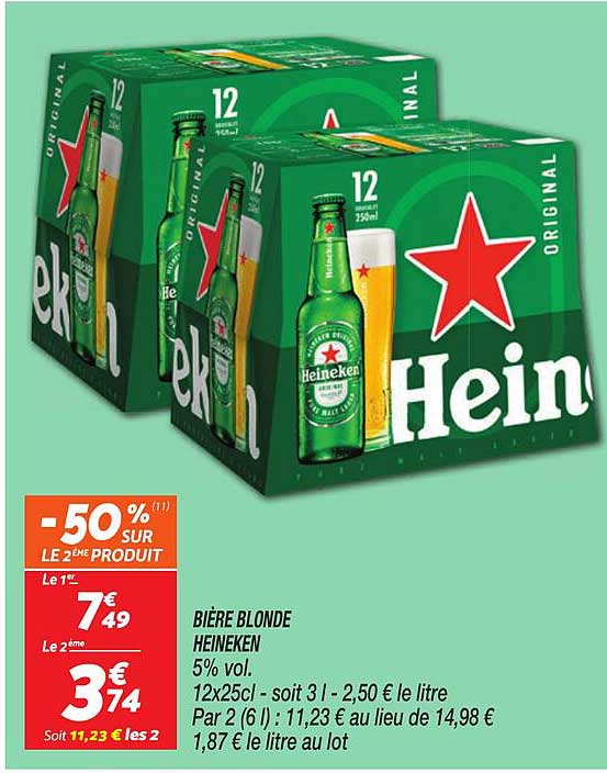 BIÈRE BLONDE HEINEKEN