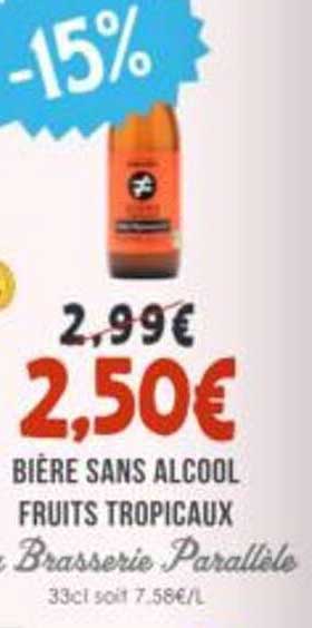 BIÈRE SANS ALCOOL FRUITS TROPICAUX Brasserie Parallèle