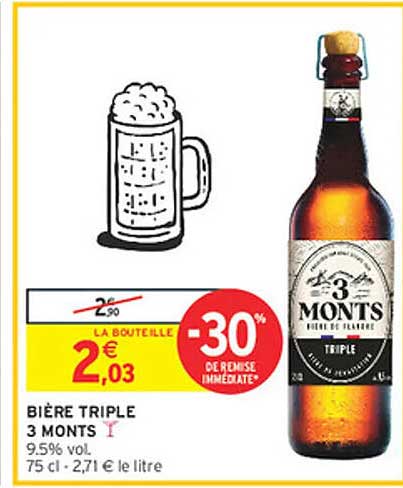 BIÈRE TRIPLE 3 MONTS