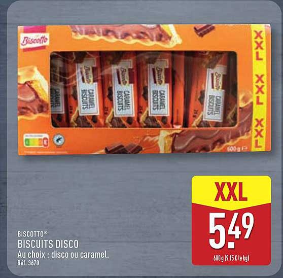 BISCOTTO® BISCUITS DISCO Au choix : disco ou caramel. Réf. 3670