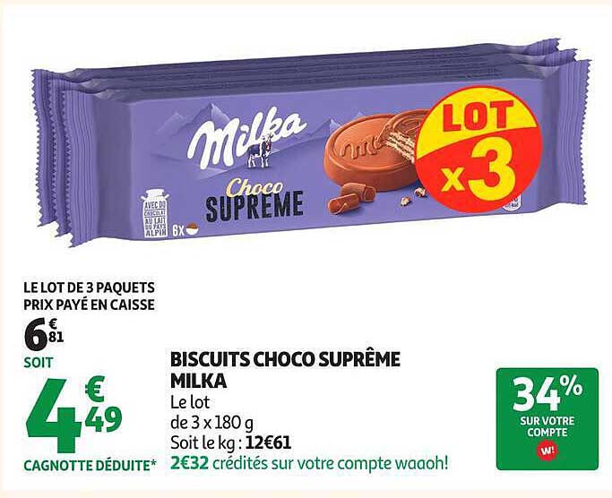 BISCUITS CHOCO SUPRÊME MILKA