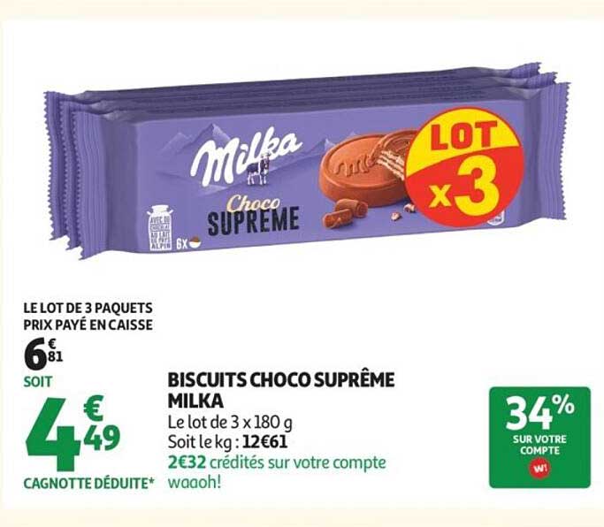 BISCUITS CHOCO SUPRÊME MILKA