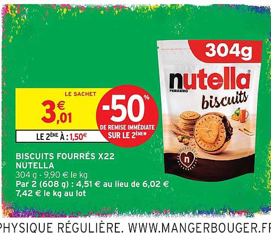 BISCUITS FOURRÉS x22 NUTELLA