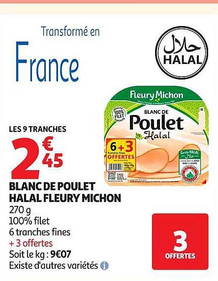 BLANC DE POULET HALAL FLEURY MICHON