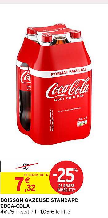 BOISSON GAZEUSE STANDARD COCA-COLA