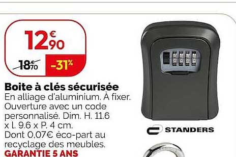 Boite à clés sécurisée