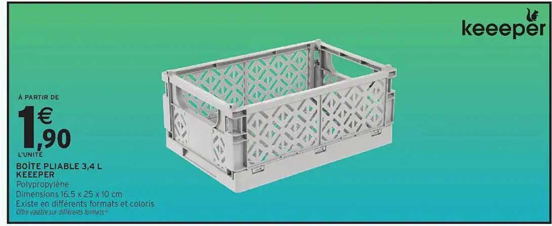 BOITE PLIABLE 3,4 L KEEPER
