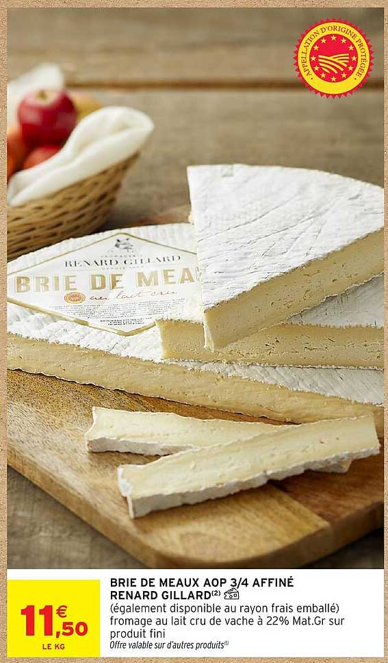 BRIE DE MEAUX AOP 3/4 AFFINÉ RENARD GILLARD