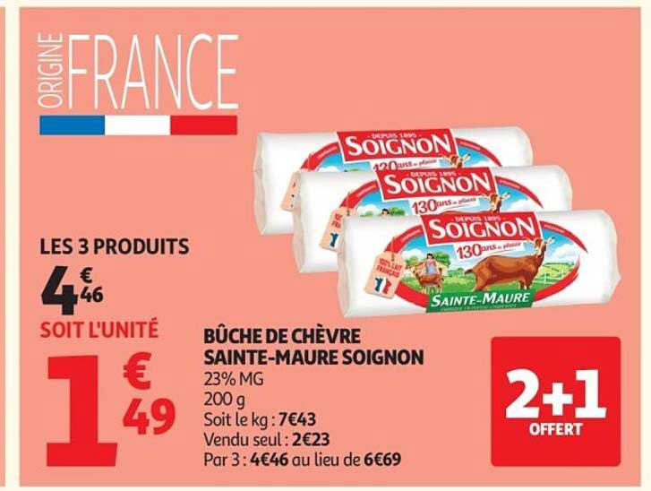 BÛCHE DE CHÈVRE SAINTE-MAURE SOIGNON