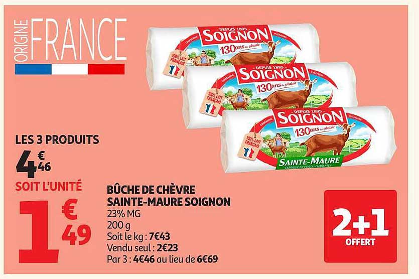 BÛCHE DE CHÈVRE SAINTE-MAURE SOIGNON