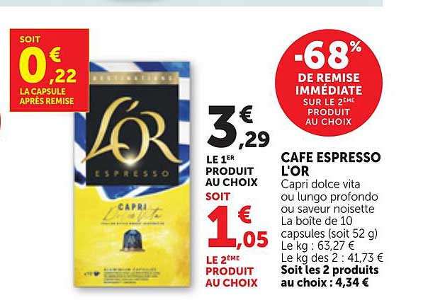CAFE ESPRESSO L'OR