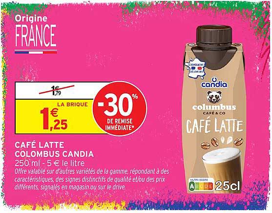 CAFÉ LATTE COLOMBUS CANDIA