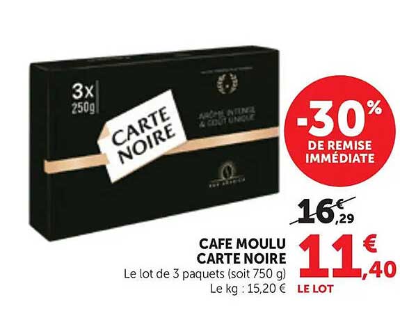 CAFE MOULU CARTE NOIRE