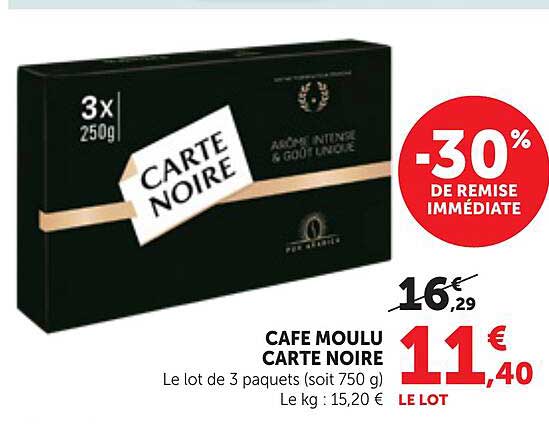 CAFE MOULU CARTE NOIRE