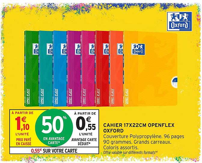 CAHIER 17X22CM OPENFLEX OXFORD