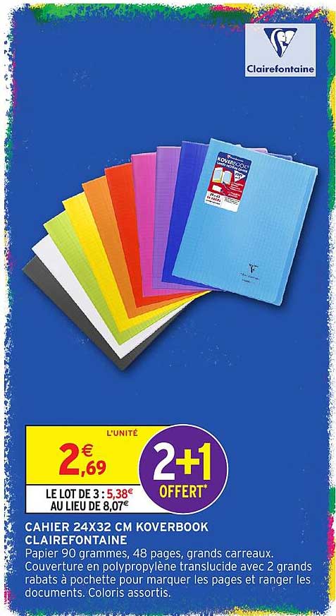 CAHIER 24X32 CM KOVERBOOK CLAIREFONTAINE