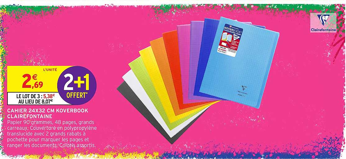 CAHIER 24X32 CM KOVERBOOK CLAIREFONTAINE