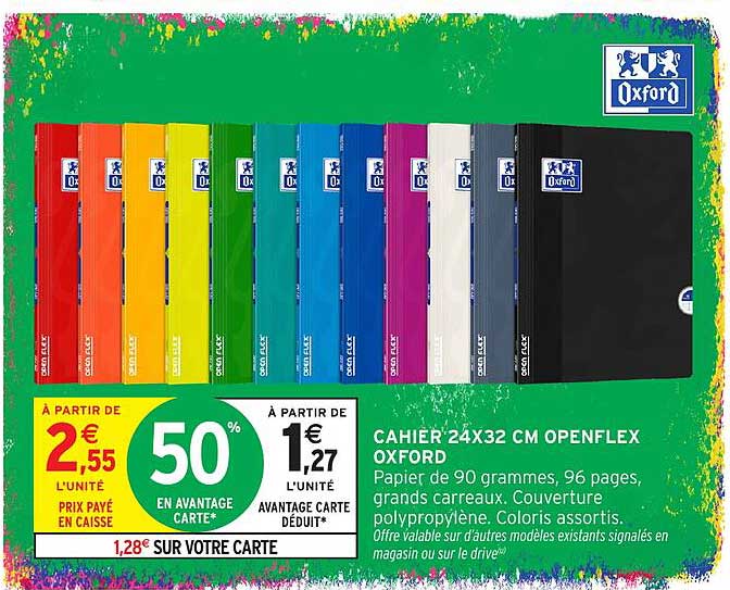 CAHIER 24X32 CM OPENFLEX OXFORD
