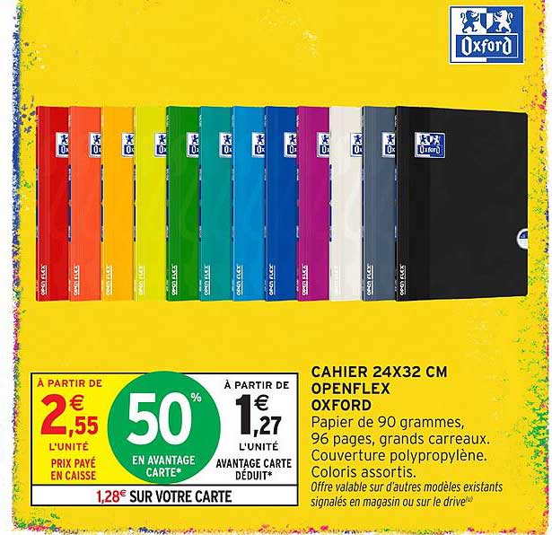 CAHIER 24X32 CM OPENFLEX OXFORD