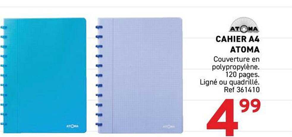 CAHIER A4 ATOMA