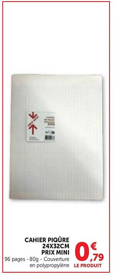 CAHIER PIQÛRE 24X32CM PRIX MINI