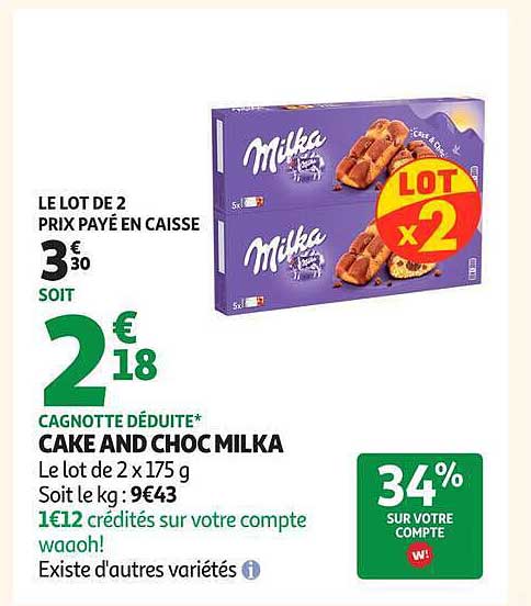 CAKE AND CHOC MILKA