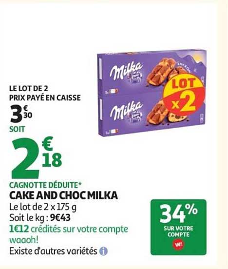 CAKE AND CHOC MILKA