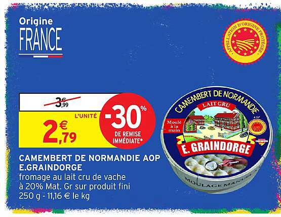 CAMEMBERT DE NORMANDIE AOP E.GRAINDORGE