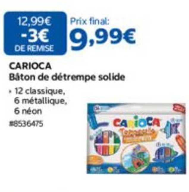 CARIOCA Bâton de détrempe solide