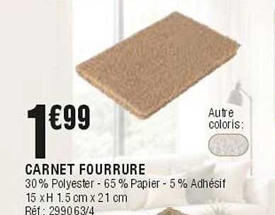 CARNET FOURRURE