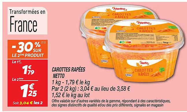 CAROTTES RAPÉES NETTO