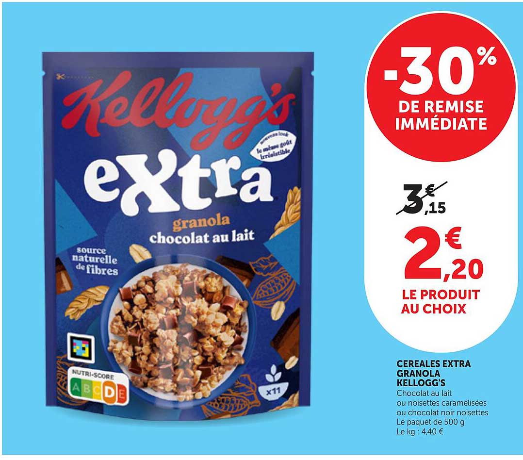 CEREALES EXTRA GRANOLA KELLOGG'S