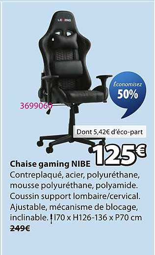 Chaise gaming NIBE