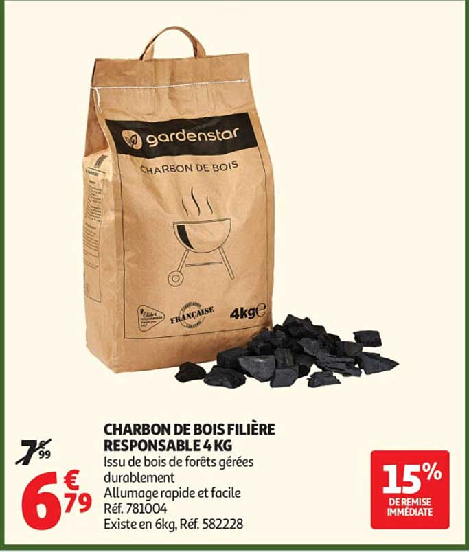 CHARBON DE BOIS FILIÈRE RESPONSABLE 4 KG