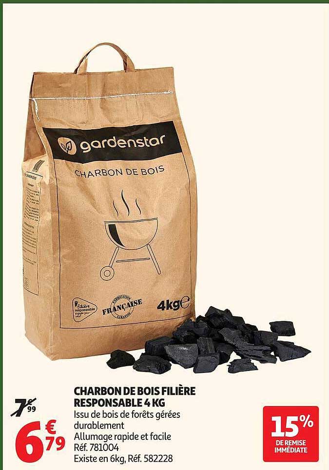CHARBON DE BOIS FILIÈRE RESPONSABLE 4 KG