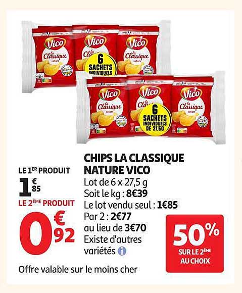 CHIPS LA CLASSIQUE NATURE VICO
