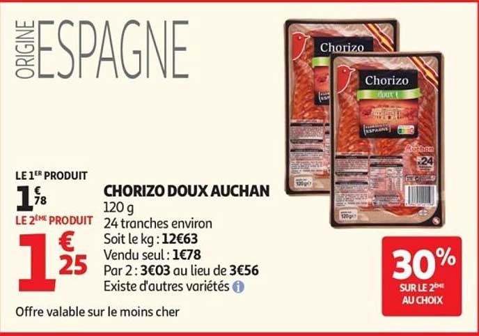 CHORIZO DOUX AUCHAN