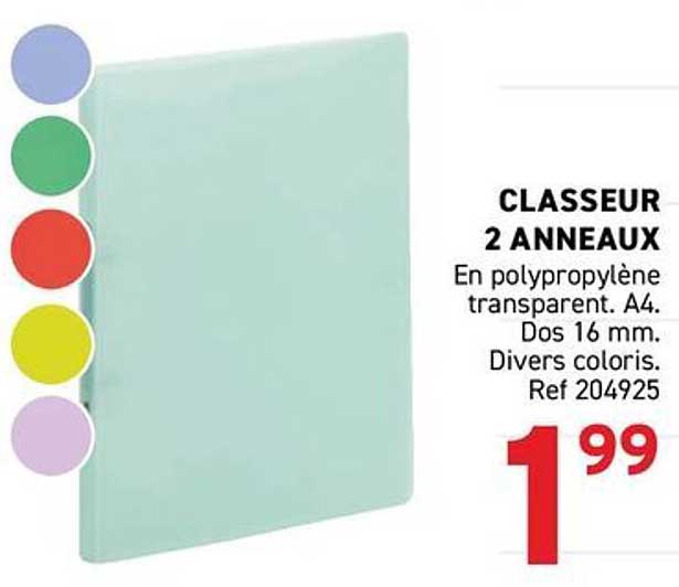 CLASSEUR 2 ANNEAUX