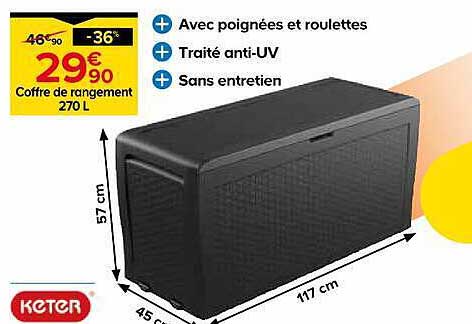 Coffre de rangement 270 L