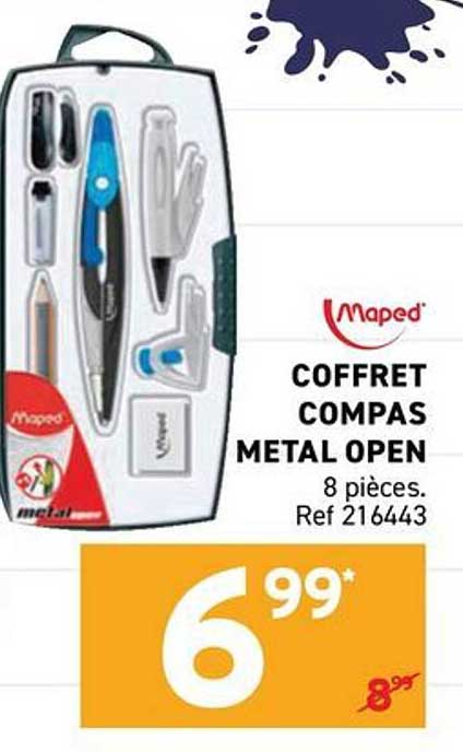 COFFRET COMPAS METAL OPEN