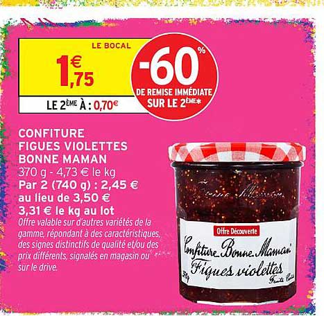 CONFITURE FIGUES VIOLETTES BONNE MAMAN