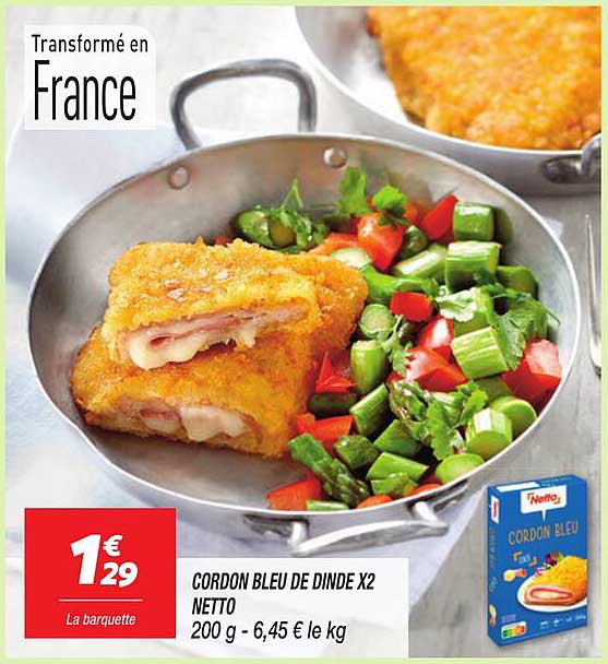 CORDON BLEU DE DINDE X2 NETTO