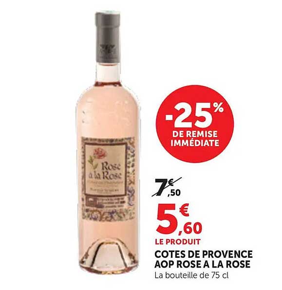 COTES DE PROVENCE AOP ROSE A LA ROSE