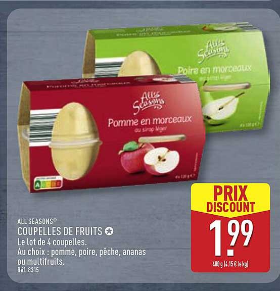 COUPELLES DE FRUITS