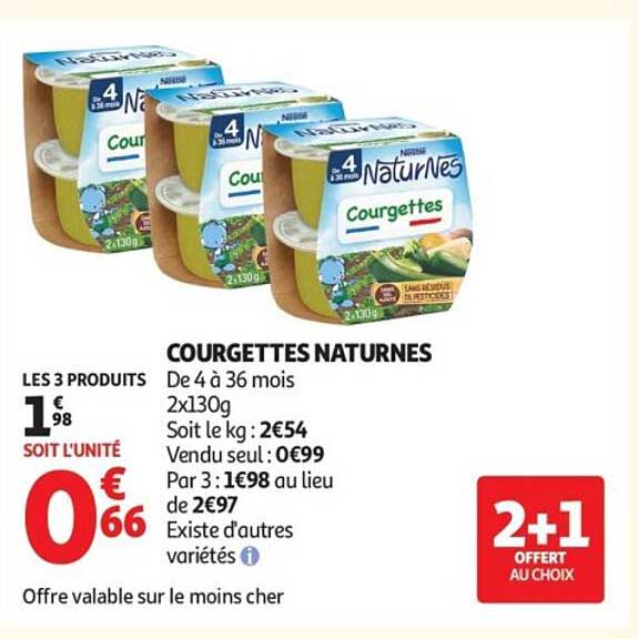 COURGETTES NATURES