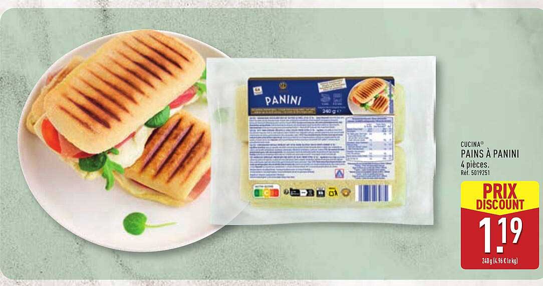 CUCINA PAINS À PANINI 4 pièces.