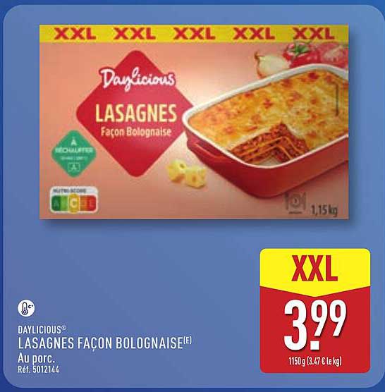 DAYLICIOUS® LASAGNES FAÇON BOLOGNAISE[E]